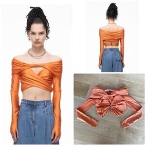 Leewei - Nuvo Knitted Top in Orange
